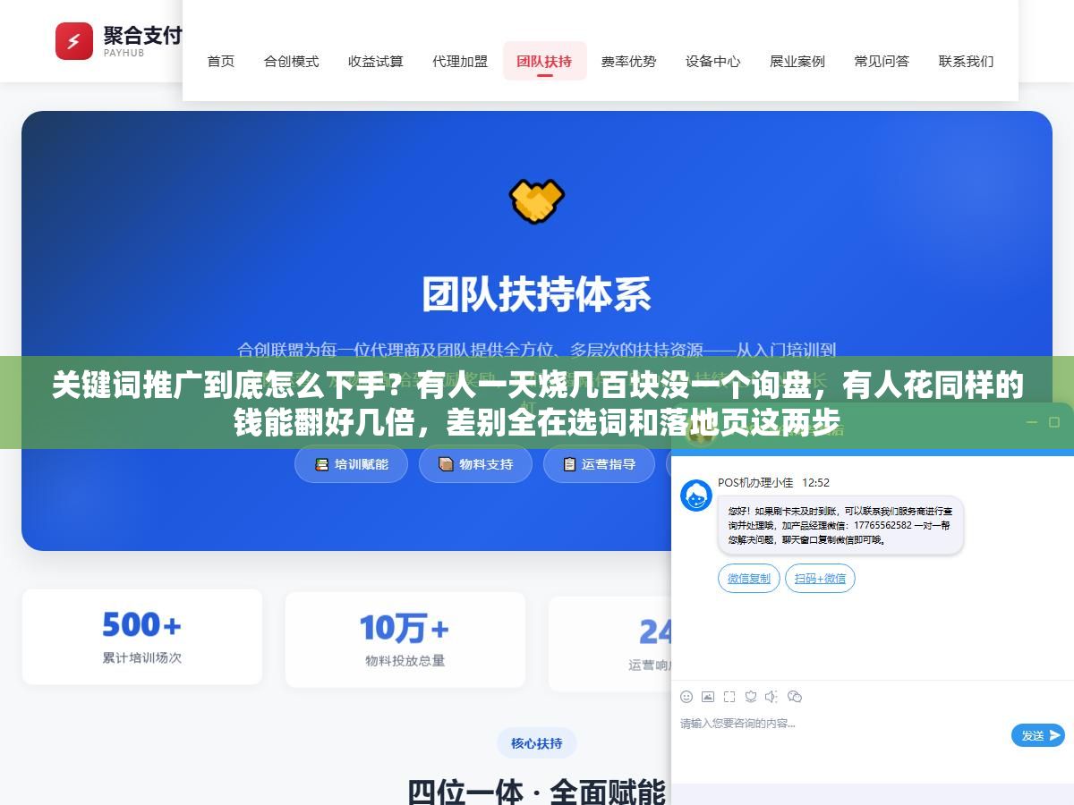 2 - 关键词推广到底怎么下手？有人一天烧几百块没一个询盘，有人花同样的钱能翻好几倍，差别全在选词和落地页这两步 - UC建站系统