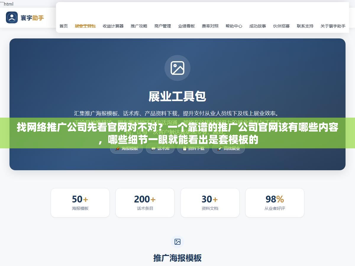 2 - 找网络推广公司先看官网对不对？一个靠谱的推广公司官网该有哪些内容，哪些细节一眼就能看出是套模板的 - UC建站系统