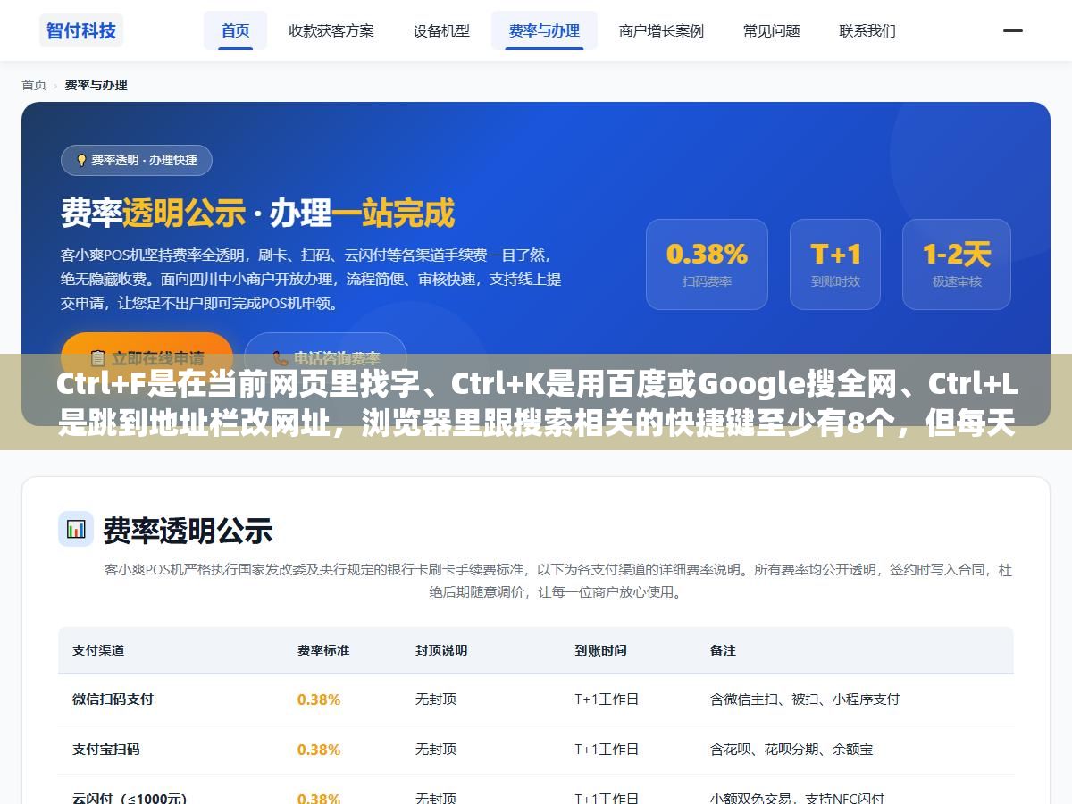 Ctrl+F是在当前网页里找字、Ctrl+K是用百度或Google搜全网、Ctrl+L是跳到地址栏改网址,浏览器里跟搜索相关的快捷键至少有8个,但每天用电脑的人十个里有八个只会一个Ctrl+F,剩下的七个能把查资料的效率提一倍以上 1 - Ctrl+F是在当前网页里找字、Ctrl+K是用百度或Google搜全网、Ctrl+L是跳到地址栏改网址,浏览器里跟搜索相关的快捷键至少有8个,但每天用电脑的人十个里有八个只会一个Ctrl+F,剩下的七个能把查资料的效率提一倍以上 - UC建站系统