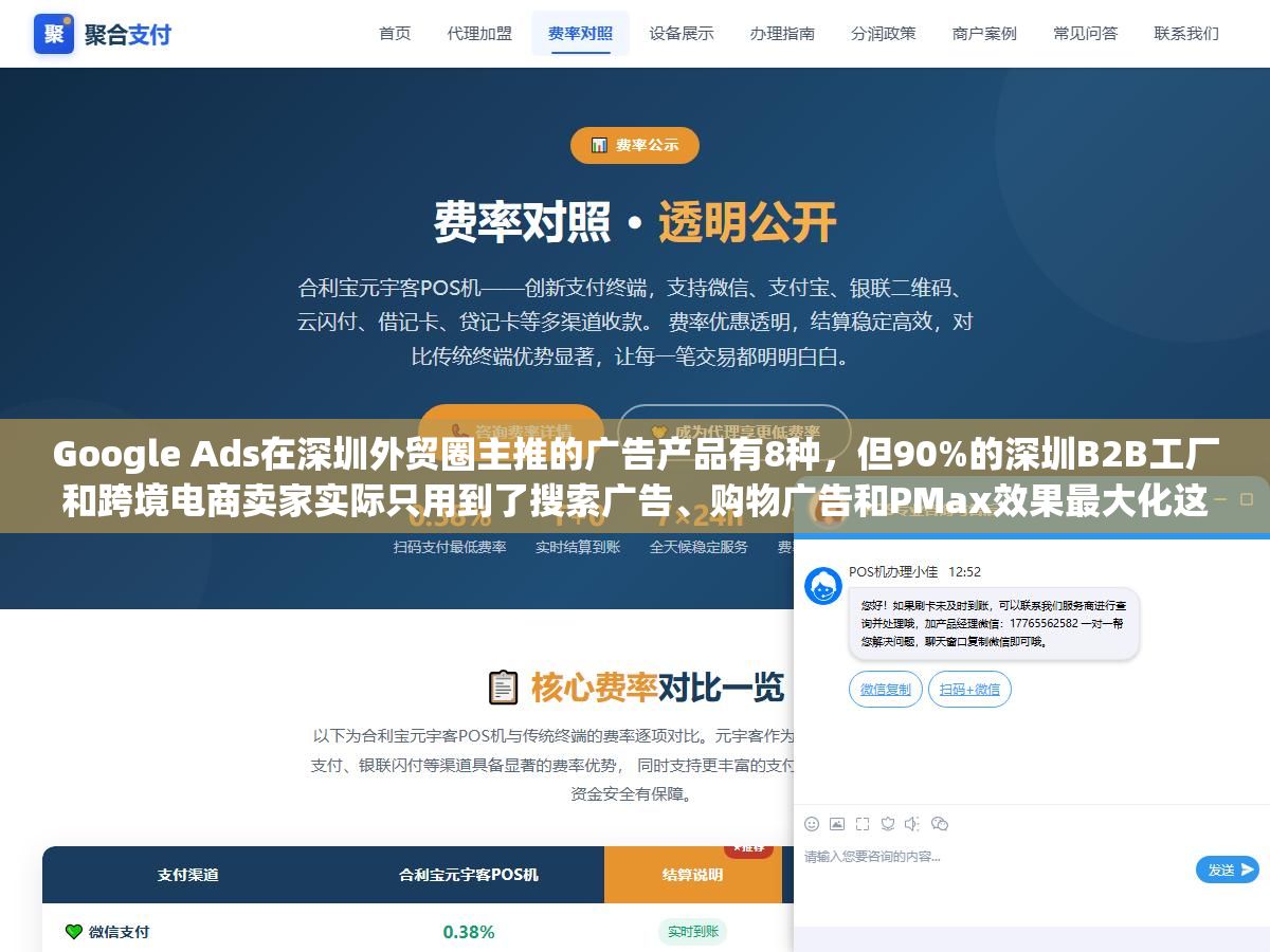 2 - Google Ads在深圳外贸圈主推的广告产品有8种，但90%的深圳B2B工厂和跨境电商卖家实际只用到了搜索广告、购物广告和PMax效果最大化这三类，剩下的不是没用而是用错了场景 - UC建站系统