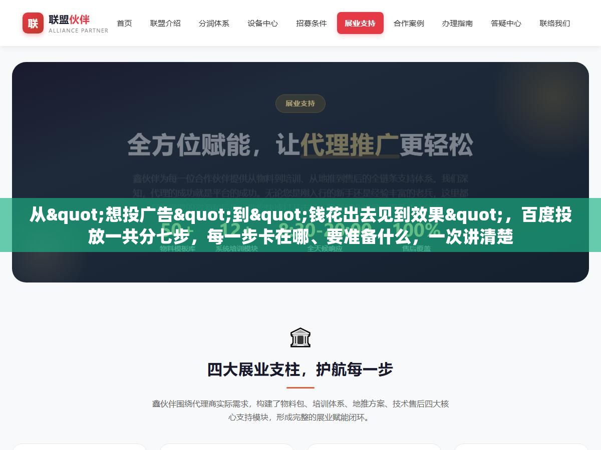 从"想投广告"到"钱花出去见到效果",百度投放一共分七步,每一步卡在哪、要准备什么,一次讲清楚 1 - 从"想投广告"到"钱花出去见到效果",百度投放一共分七步,每一步卡在哪、要准备什么,一次讲清楚 - UC建站系统