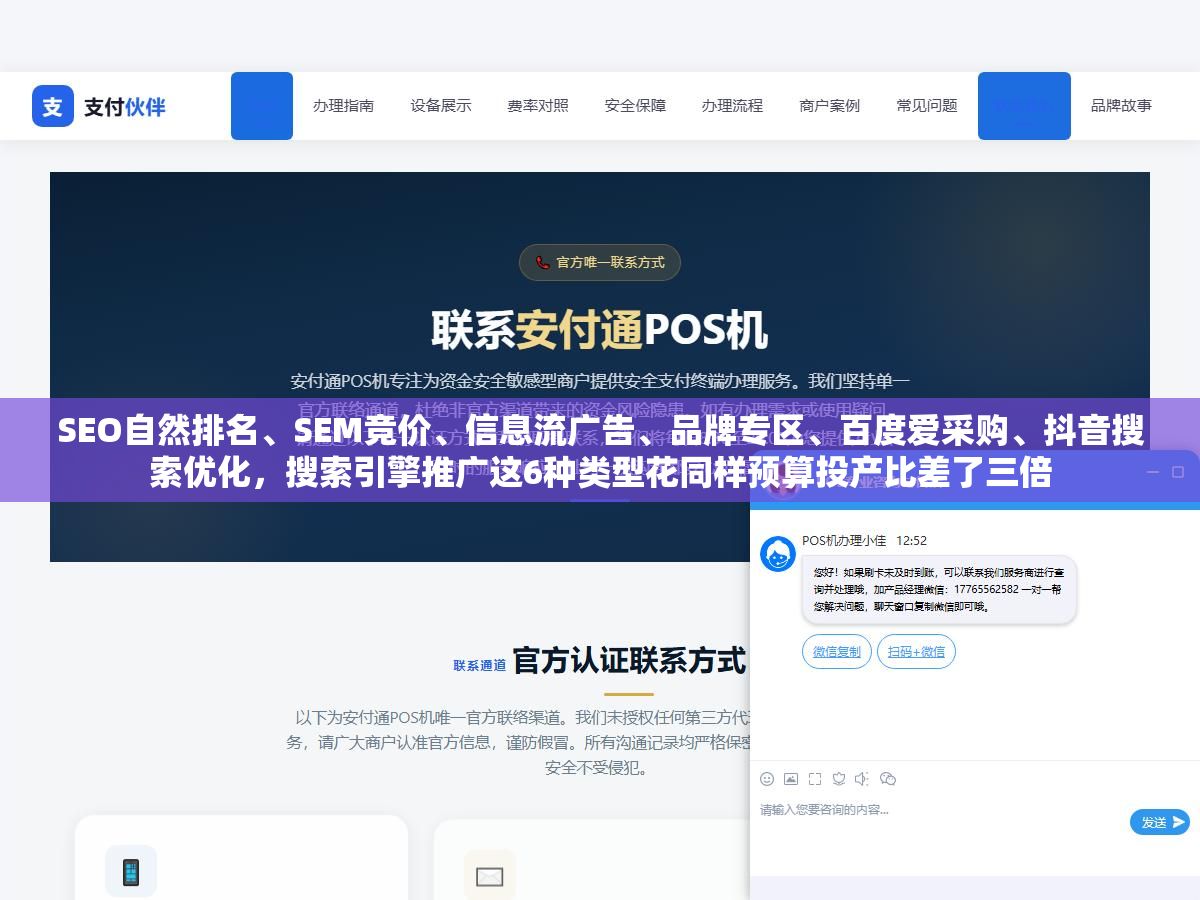 2 - SEO自然排名、SEM竞价、信息流广告、品牌专区、百度爱采购、抖音搜索优化，搜索引擎推广这6种类型花同样预算投产比差了三倍 - UC建站系统