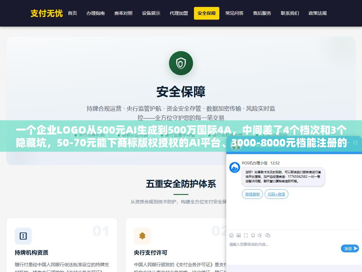 一个企业LOGO从500元AI生成到500万国际4A，中间差了4个档次和3个隐藏坑，50-70元能下商标版权授权的AI平台、3000-8000元档能注册的独立设计师原创稿、5万以上带策略分析全套VI的设计公司，你企业现在这个阶段花哪个价格最不浪费