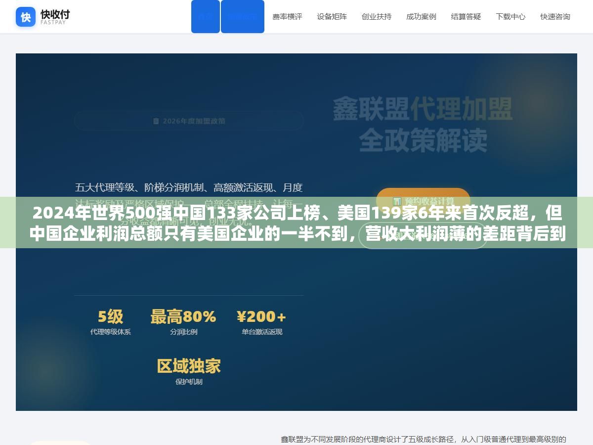 2024年世界500强中国133家公司上榜、美国139家6年来首次反超,但中国企业利润总额只有美国企业的一半不到,营收大利润薄的差距背后到底是行业结构问题还是效率问题 3 - 2024年世界500强中国133家公司上榜、美国139家6年来首次反超,但中国企业利润总额只有美国企业的一半不到,营收大利润薄的差距背后到底是行业结构问题还是效率问题 - UC建站系统