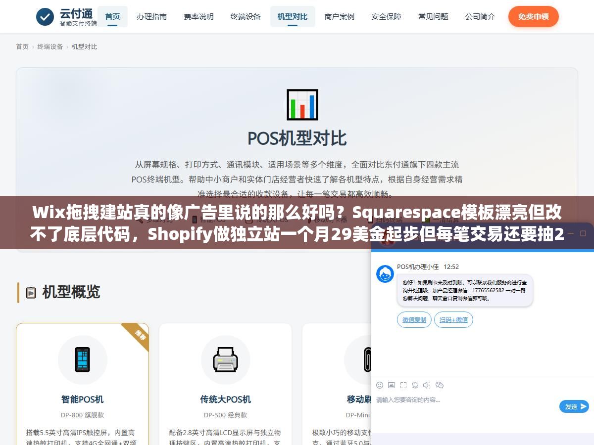 1 - Wix拖拽建站真的像广告里说的那么好吗？Squarespace模板漂亮但改不了底层代码，Shopify做独立站一个月29美金起步但每笔交易还要抽2%，Webflow设计师最爱但学习成本够看一本教材了，做外贸站到底选哪个才不花冤枉钱？ - UC建站系统